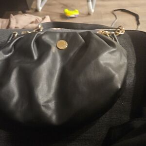 Elegant Black Leather Shoulder Bag